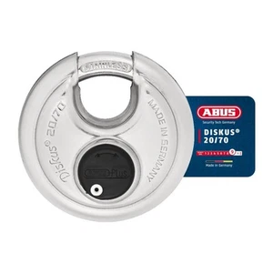 Diskus 20/70 Heavy Duty Stainless Steel Disk Padlock - Rustproof Storage Lock... - Picture 1 of 5