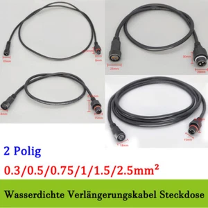 2 Polig Wasserdicht Stecker Buchse Kabelstecker LED Power Stecker Buchse IP67 - Bild 1 von 12