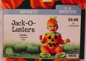 incharacter Jack-O-Lantern Jumpsuit Halloween Infants (0-6) Months New - Picture 1 of 7