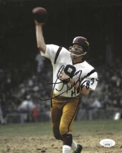 Signed 8x10 SONNY JURGENSEN "HOF 83" Washington Redskins photo w/JSA COA - Picture 1 of 1