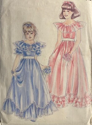 1990s NEW 'NEW LOOK' FLOWER GIRL DRESS PATTERN 6211 SIZES 3-8 YRS OLD - Image 1 of 2