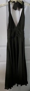 Neckholder-Damenkleid im Marilyn-Stil Größe 4 schwarz Seide NEU mit Etikett - Bild 1 von 4