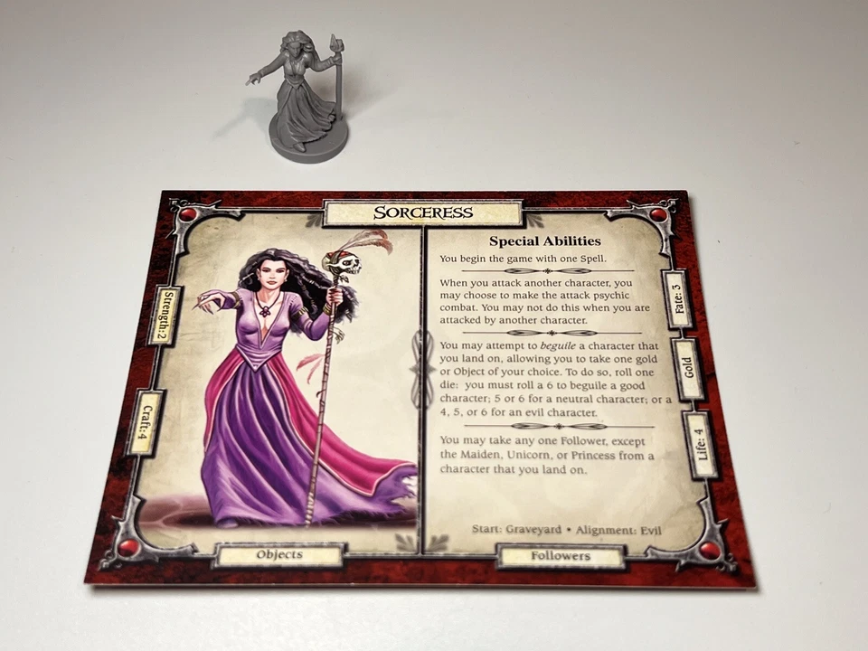 Talisman Sorceress Character Miniature  - Revised 4th Edition Game Piece + Card - Image 1 of 1