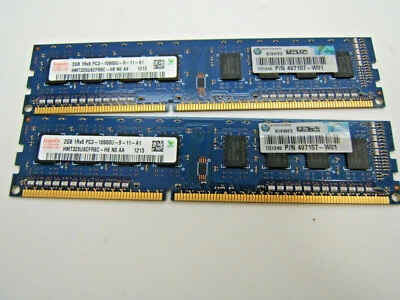 2 2GB Memory Cards Hynix 1Rx8PC310600U-9-11-A1 Computer  RAM - Image 1 of 2