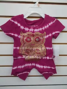 Kleinkind & Mädchen Flapdoodles $ 27 rosa Batik High-Low Shirt mit Eule Gr. 2/2T - 6X - Bild 1 von 3
