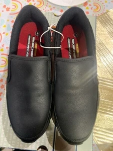 Zapatos sin cordones negros antideslizantes antideslizantes Skechers Nampa Groton para hombre - Imagen 1 de 4