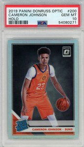 2019-20 Donruss Optic Cameron Johnson Rated Rookie Card Holo #200 PSA 10 Suns RC