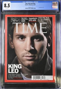 February 2012 Lionel Leo Messi First TIME Asia Magazine Newsstand CGC 8.5 Top - Picture 1 of 3