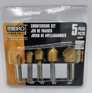 Mibro 5pc Countersinks 1/4, 3/8, 1/2, 5/8, 3/4  NEW - Picture 1 of 2