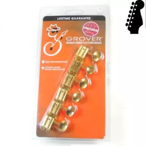Grover 136G6 Vintage Button Tuner/Maschinenköpfe, 6inline Gold - Bild 1 von 1