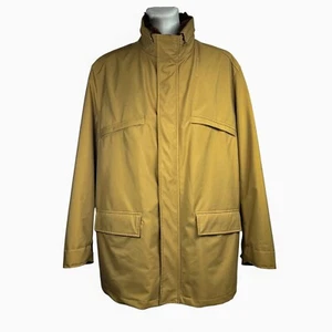 Canali Luxury Fur Lined Beige Zip Jacket Overcoat Pockets Men's Size 56 Italy - Picture 1 of 12