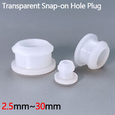 Snap-On Hole Plug Silicone Rubber Blanking End Caps Tube Transparent 2.5mm~30mm