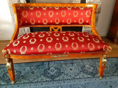 Neoclassical Greek Revival - Biedermeier style Settee Cover