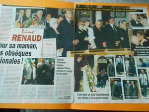 Coupure de Presse Clipping Line Renaud pour sa maman des obsèques Johnny - Picture 1 of 1