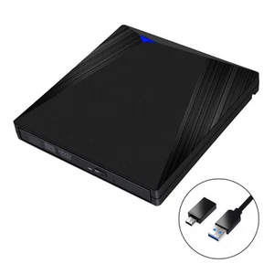 Type-C Usb 3.0 External Dvd Cd Rw Drive Player Brûleur Pour Laptop Pc Noir - Photo 1/14