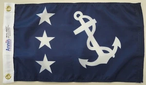 "Past Commodore Yacht Club Oficial Interior Exterior Nailon Barco Bandera Botes 12X18" - Imagen 1 de 2