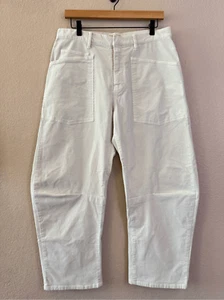 Nili Lotan Shon Cordhose cremefarben cremeweiß Damengröße 10 Laufbein - Bild 1 von 14