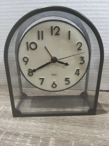 VTG Michael Graves Memphis Clock Acrylic w Metal Frame Works! - see description Cover