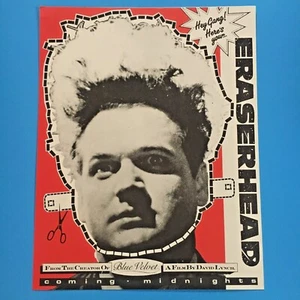vintage ERASERHEAD MASK promo poster-surreal DAVID LYNCH film-cult classic-NEW - Picture 1 of 1