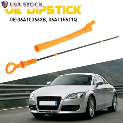 Oil Level Dipstick Tube For 2000-2006 Audi TT/1999-06 VW Beetle Golf 06A103663B - Image 1 of 4