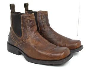 Ariat Men's Midtown Rambler Brown Leather Chelsea Mid Boot Z4088 Size 8 EE Wide - Picture 1 of 8