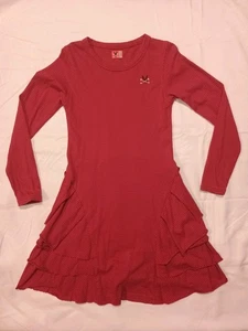 No Added Sugar Red and Pink Striped Longsleeves dress size 7/8 EUC - Picture 1 of 3
