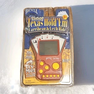 Bicycle Texas Hold'em 3 in 1 Caribbean & Let It Ride Handheld Game Brand NEW - Picture 1 of 3