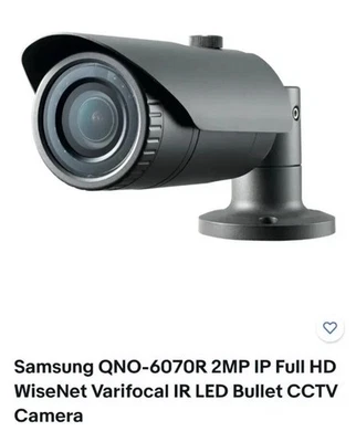 Samsung QNO-6030RP 2MP 1080p HD IR Outdoor Bullet CCTV Camera 6mmLens Waterproof - Image 1 of 4