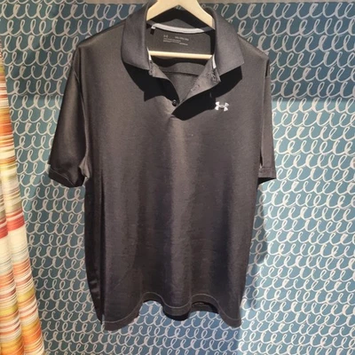 Under Armour Men's Golf Polo Shirt Black Size XXL Golfer - Image 1 of 4
