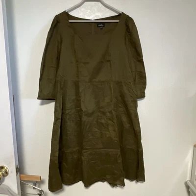 Vestido Mujer Mod X Verde Oliva Cremallera Talla 1X NUEVO Foto 1 de 4