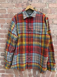 Todd Snyder Men’s Over Shirt, Sz Large,  Vibrant Plaid 100% Wool. Suede Elbows - Picture 1 of 8