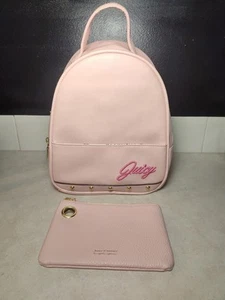 Y2K JUICY COUTURE BUBBLE GUM PINK W/GOLD HARDWARE BACKPACK PURSE SM. FLAWS SEE - Picture 1 of 11