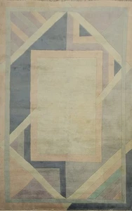 Modern Nepalese Geometric Area Rug in Soft Pastel Shades for Living Areas 6x10 - Picture 1 of 14