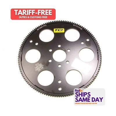 Tci 149162, un volante Mopar Sfi de acero negro 6 orificios con pequeño Se adapta al patrón GM  Foto 1 de 4