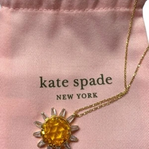 Women Kate Spade Gold Sunburst Statement Necklace OS - Picture 1 of 3