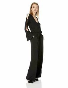 BB Dakota Damen hoch gebunden Viskose Spandex Bindeärmel Overall, schwarz, Medium - Bild 1 von 4