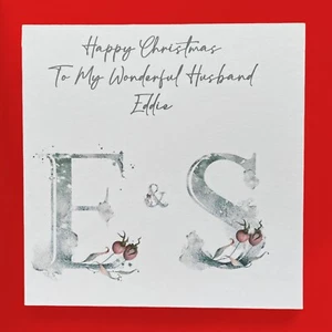 Personalised Christmas Card for Husband Wife Boyfriend Girlfriend Partner Fiance - Picture 1 of 6