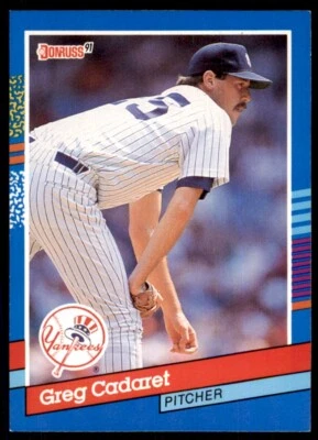 1991 Donruss Baseball Card Greg Cadaret .. New York Yankees #236 - Image 1 of 2