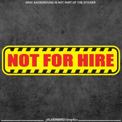 Calcomanía adhesiva no para alquiler conductor privado negocio limusina grúa vehículo garaje Foto 1 de 2