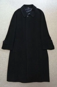 J.Press Men's Wool Balmacaan Coat Black size M Used - Picture 1 of 9