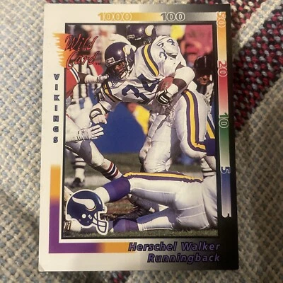 1992 Wild Card - 50 Stripe #63 Herschel Walker - Image 1 of 4