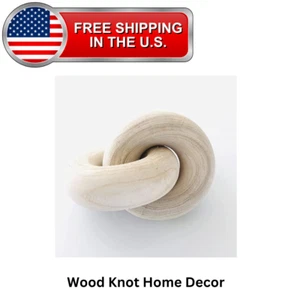 Wood Knot Chain Link Room Decor Coffee Table Book Shelf Home Accents Beige - Picture 1 of 2