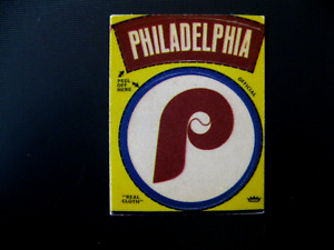 1968-1972 Fleer Cloth Sticker PHILADELPHIA PHILLIES