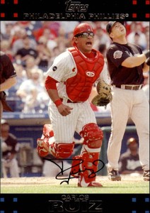 2007 Topps Update Philadelphia Phillies Baseball Card #99 Carlos Ruiz