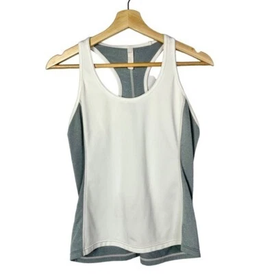Regata atlética Lucy branca e cinza dois tons M - Imagem 1 de 3