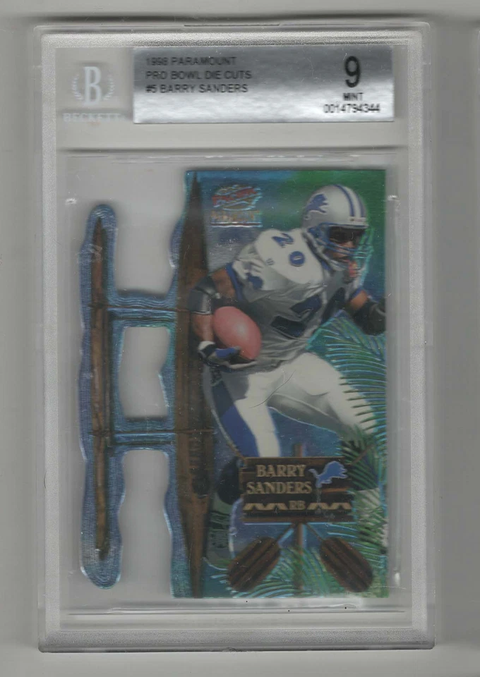BARRY SANDERS 1998 PACIFIC PARAMOUNT PRO BOWL DIE CUTS BGS 9 - Image 1 of 1