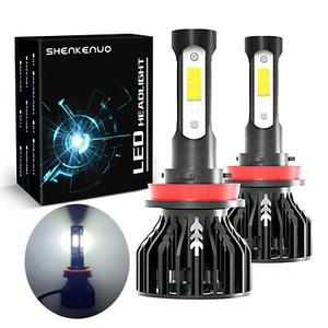 H11 LED Headlight Bulb Conversion Kit Automotive Low Beam High Beam (2 Pack) - Picture 1 of 14