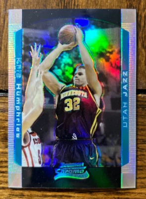 Tarjeta de radiocontrol Kris Humphries 2004-05 Bowman cromo refractor/300 Kim Kardahian Foto 1 de 2