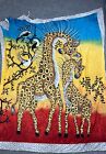 Vintage Cazimi Swim Cover Wrap Women's One Size Usa Made Silky African Animals