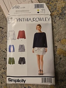 Skirts Shorts Tops Size 4-12 S2192 Uncut Sewing Pattern Simplicity Mini Skirt - Picture 1 of 4